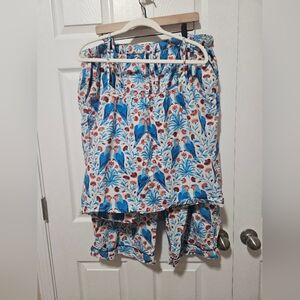 Printfresh Love Birds Cami And Cropped Pants Set 1X